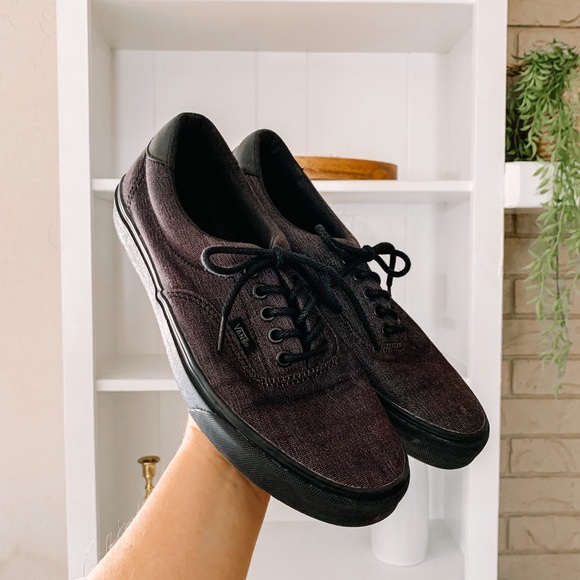 Vans Other - Vans Black Chambray Denim Round Toe Old Skool Sneakers